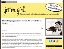Tablet Screenshot of jottergirl.com